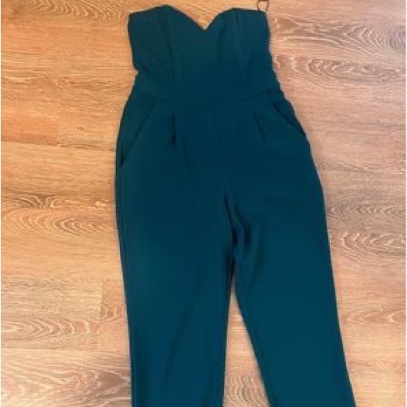Green strapless jumpsuit from Express - Picture 2 of 4